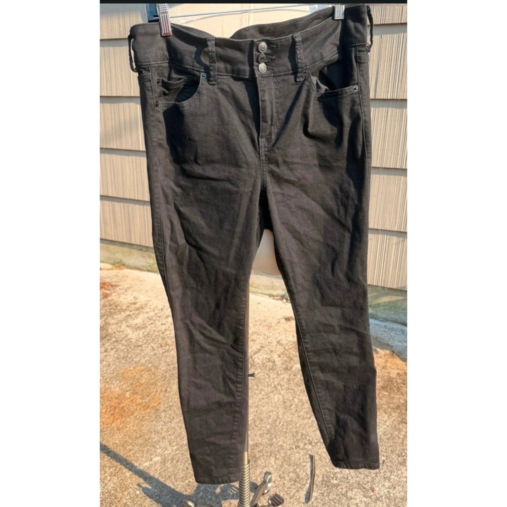 Torrid Womens Jegging Super Soft High Rise Triple Button Black Skinny Jeans 16R